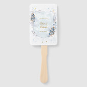 ダスティブルーと金ゴールドブルーベリー結婚の感謝 ハンドファン (正面)