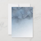 ダスティブルーと金ゴールドモダンRSVP 出欠カード (裏面)