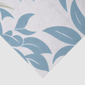 ダスティブルーと金ゴールドレトロミッドセンチュリーはっきりしたフローラ 薄葉紙 (詳細)