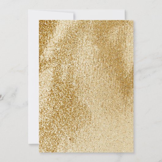 ダスティブルーと金ゴールド大理石結婚式招待状 (裏面)