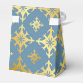 ダスティブルーと金ゴールド王室のクラウン結婚ズ フェイバーボックス (裏面サイド)