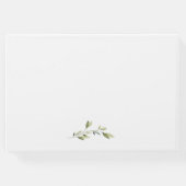 ダスティブルーと金ゴールド素朴エレガントフローラ結婚ズ ゲストブック (裏面)