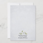 ダスティブルーと金ゴールド素朴エレガントフローラ結婚ズ 招待状 (裏面)