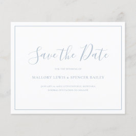 ダスティブルーのお得な結婚式Save the Date チラシ