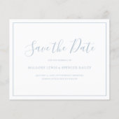 ダスティブルーのお財布に優しい結婚式のSave the Date (正面)