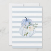 ダスティブルーのカボチャのバースデーサンクスカード 招待状 (裏面)