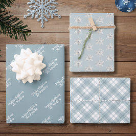 ダスティブルーのクリスマスパーソナルグッズ ラッピングペーパーシート