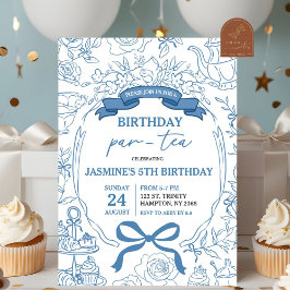ダスティブルーのシノワズリーのバースデーパーティー 招待状
