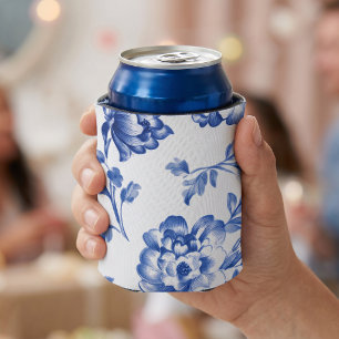 ダスティブルーのシノワズリーデザイン 缶クーラー