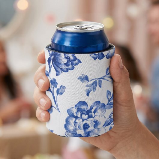 ダスティブルーのシノワズリーデザイン 缶クーラー
