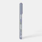 ダスティブルーのボヘミアンな水彩野の花 iPhone 16ケース (右側面)
