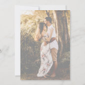 ダスティブルーのモダンな写真付きSave the Date (裏面)