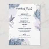 ダスティブルーのロマンティックな結婚式の詳細情報 エンクロージャーカード (正面)