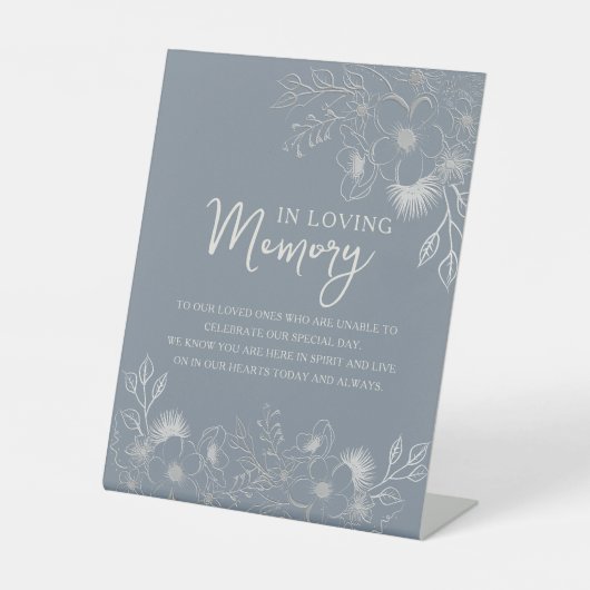 ダスティブルーのヴィンテージ追悼 台座サイン (正面)