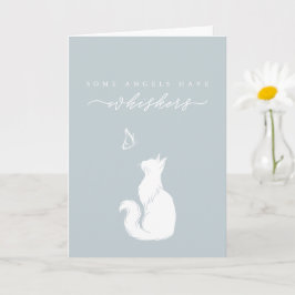 ダスティブルーの天使はひげを持つ ネコ喪失の哀悼 カード