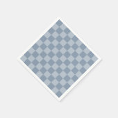 ダスティブルーの市松模様 スタンダードカクテルナプキン (角)