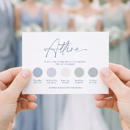 ダスティブルーの結婚式のドレスコードカード 招待状