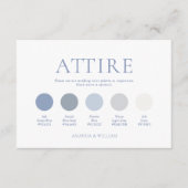 ダスティブルーの結婚式の服装カード 招待状 (正面)