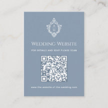 ダスティブルーの結婚式ウェブサイト ヴィンテージクラウンQRコード