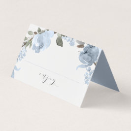 ダスティブルーの結婚式ブライダルシャワーフードラベルカード