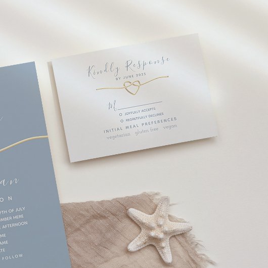 ダスティブルーの結婚式 出欠カード