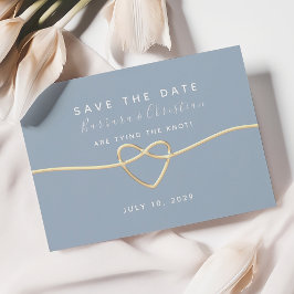 ダスティブルーの結婚式Save the Dateカード セーブザデート