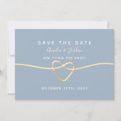 ダスティブルーの結婚式Save the Dateカード セーブザデート (正面)