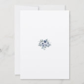 ダスティブルーの花とグレーの結婚式招待状 招待状 (裏面)