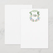ダスティブルーの花冠の結婚式 サンキューカード (正面/裏面)