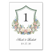 ダスティブルーの花冠の結婚式 テーブルナンバー (裏面)