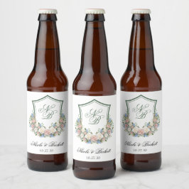 ダスティブルーの花冠の結婚式 ビールラベル