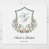 ダスティブルーの花冠の結婚式 ビールラベル (シングルラベル)