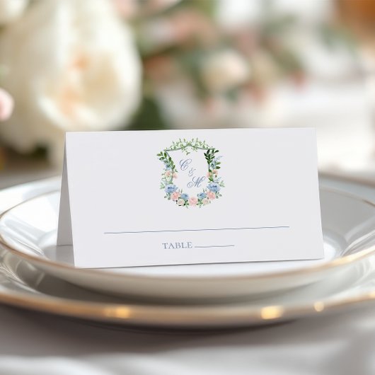 ダスティブルーの花冠の結婚式 プレイスカード