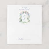 ダスティブルーの花冠の結婚式 プレイスカード (外部開封)