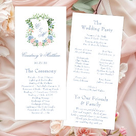 ダスティブルーの花冠の結婚式 プログラム