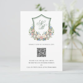 ダスティブルーの花冠の結婚式 出欠カード