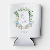ダスティブルーの花冠の結婚式 缶クーラー (正面)