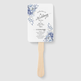 ダスティブルーの花嫁衣装 ウェディング ハンドファン