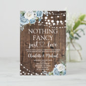 ダスティブルーの花嫁衣装 Nothing Fancy Just Love ウェディング 招待状 (スタンド正面)