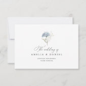 ダスティブルーの花嫁QRコード結婚式 出欠カード (裏面)