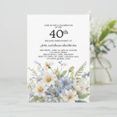 ダスティブルーの花 白いデイジー 40周年記念 招待状 (スタンド正面)