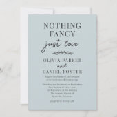 ダスティブルーのNothing Fancy Just Love ウェディング 招待状 (正面)