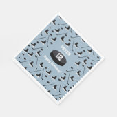 ダスティブルーアイスホッケースティック、スケートパック誕生日 スタンダードランチョンナプキン (角)