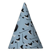 ダスティブルーアイスホッケースティック、スケートパック誕生日 パーティーハット (右)