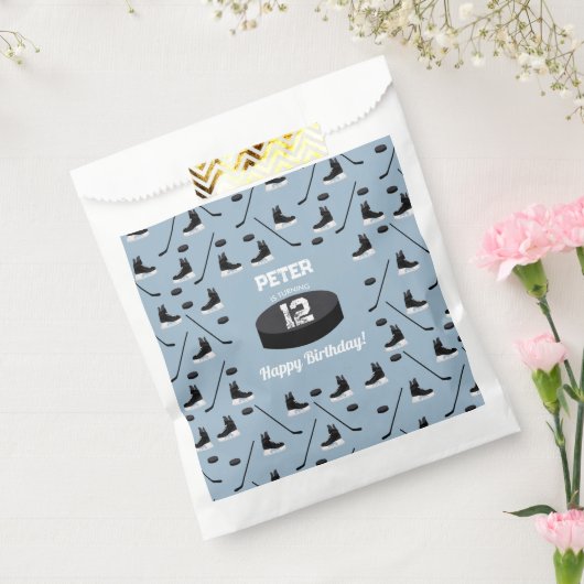 ダスティブルーアイスホッケースティック、スケートパック誕生日 フェイバーバッグ (封をした状態)