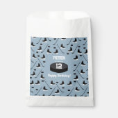 ダスティブルーアイスホッケースティック、スケートパック誕生日 フェイバーバッグ (正面)