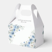 ダスティブルーアイボリーフローラ結婚の儀式用特典ボックス フェイバーボックス (裏面サイド)