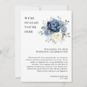 ダスティブルーアイボリーフローラ週末イベントプログラム 招待状 (正面)