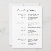 ダスティブルーアイボリーフローラ週末イベントプログラム 招待状 (裏面)