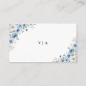 ダスティブルーアイボリーブライダルシャワーレジストリ エンクロージャーカード (裏面)